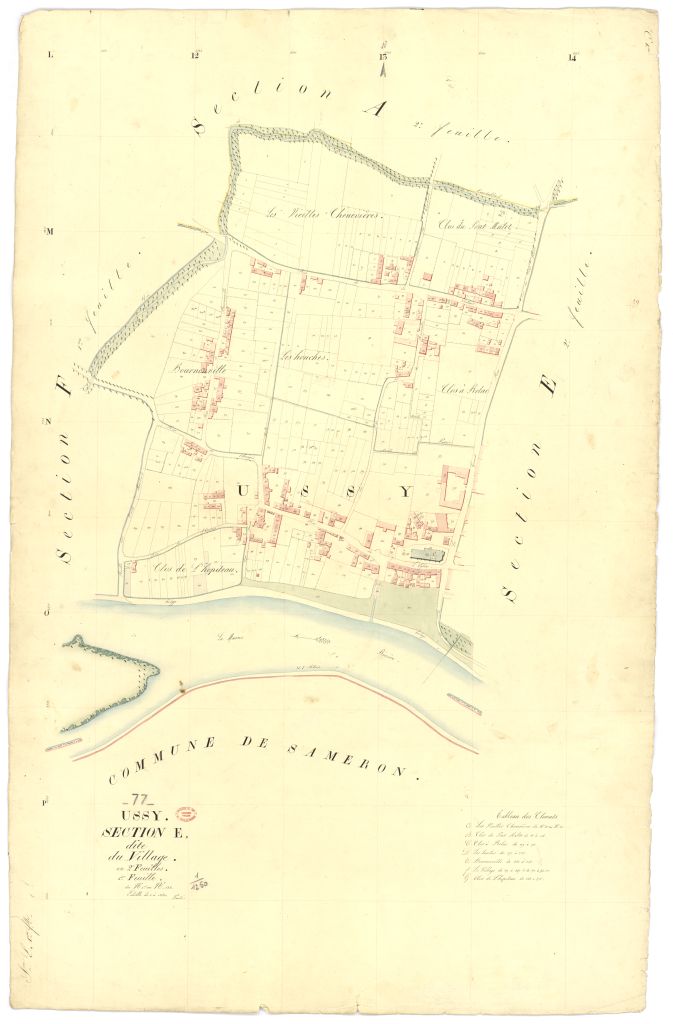 Section E dite du Village, en 2 feuilles, 1ere feuille