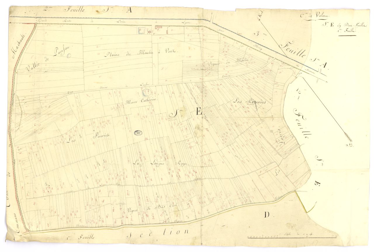 minute, section E, 1ere feuille