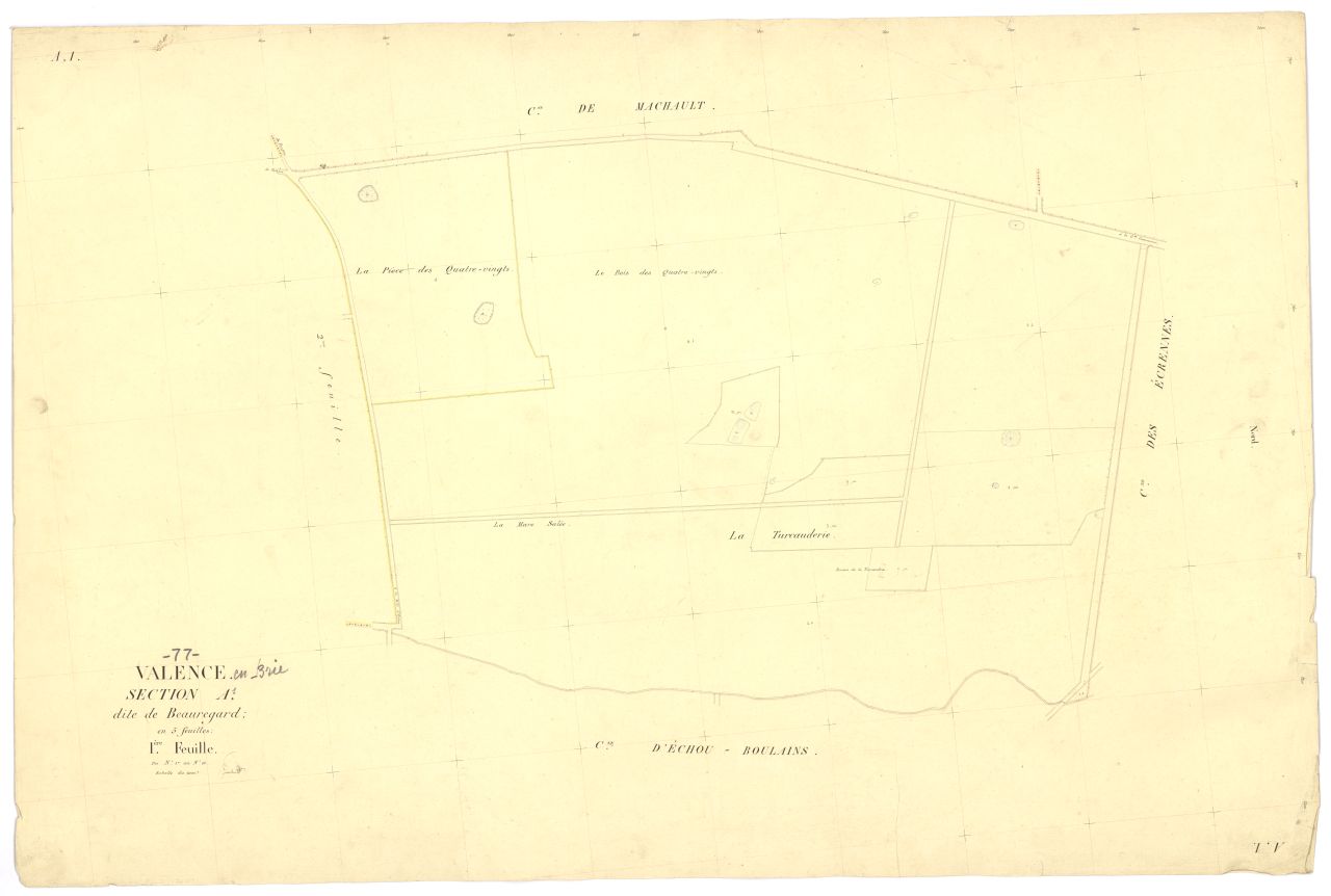 Section A dite de Beauregard, en 5 feuilles, 1ere feuille