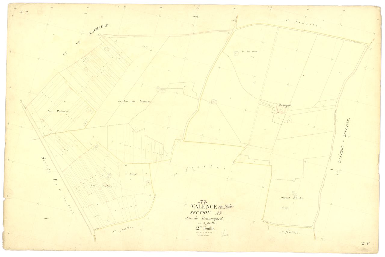 Section A dite de Beauregard, en 5 feuilles, 2eme feuille