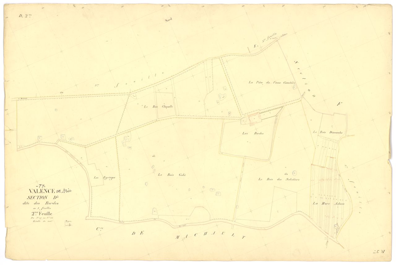 Section D dite des Bordes, en 3 feuilles, 2eme feuille