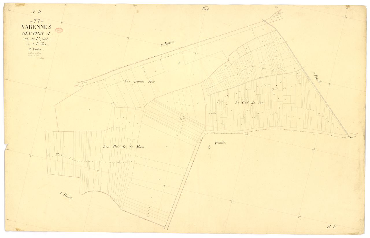 Section A dite du Vignoble, en 7 feuilles, 2eme feuille