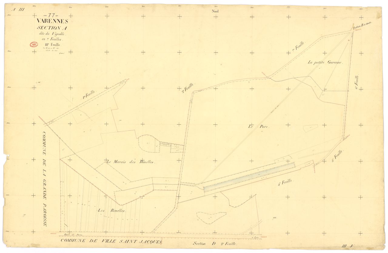 Section A dite du Vignoble, en 7 feuilles, 3eme feuille