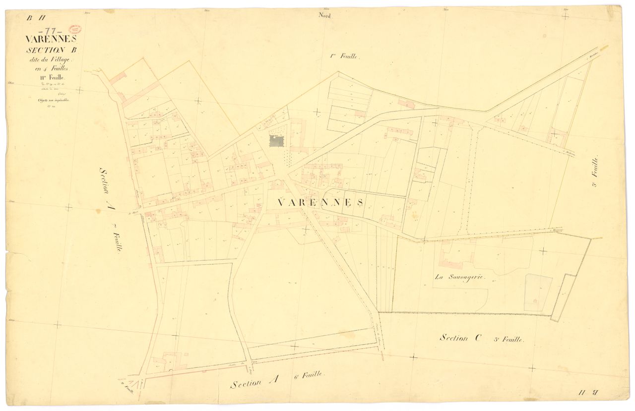 Section B dite du Village, en 4 feuilles, 2eme feuille