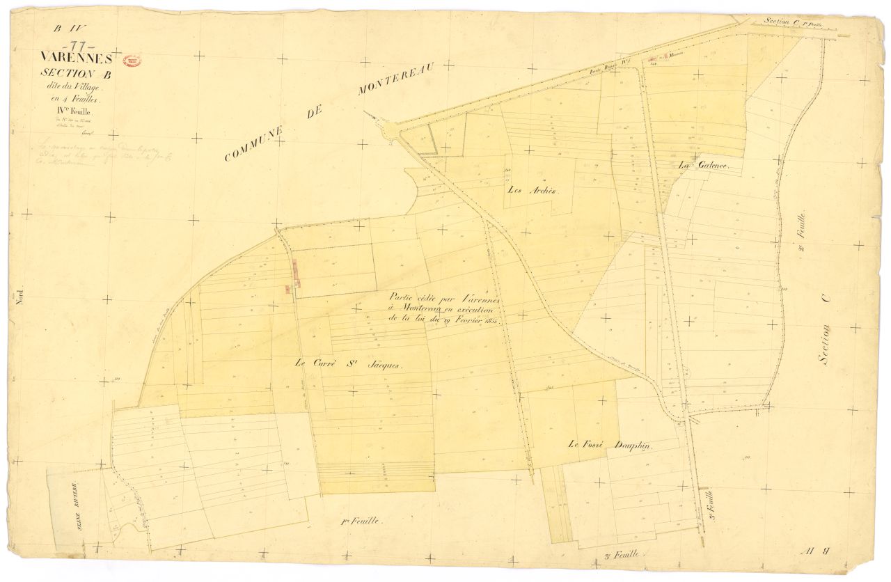Section B dite du Village, en 4 feuilles, 4eme feuille