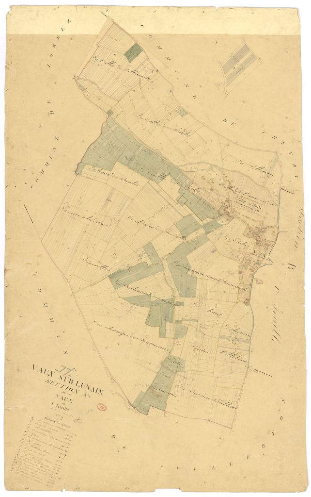 Section A dite des Vaux, feuille unique