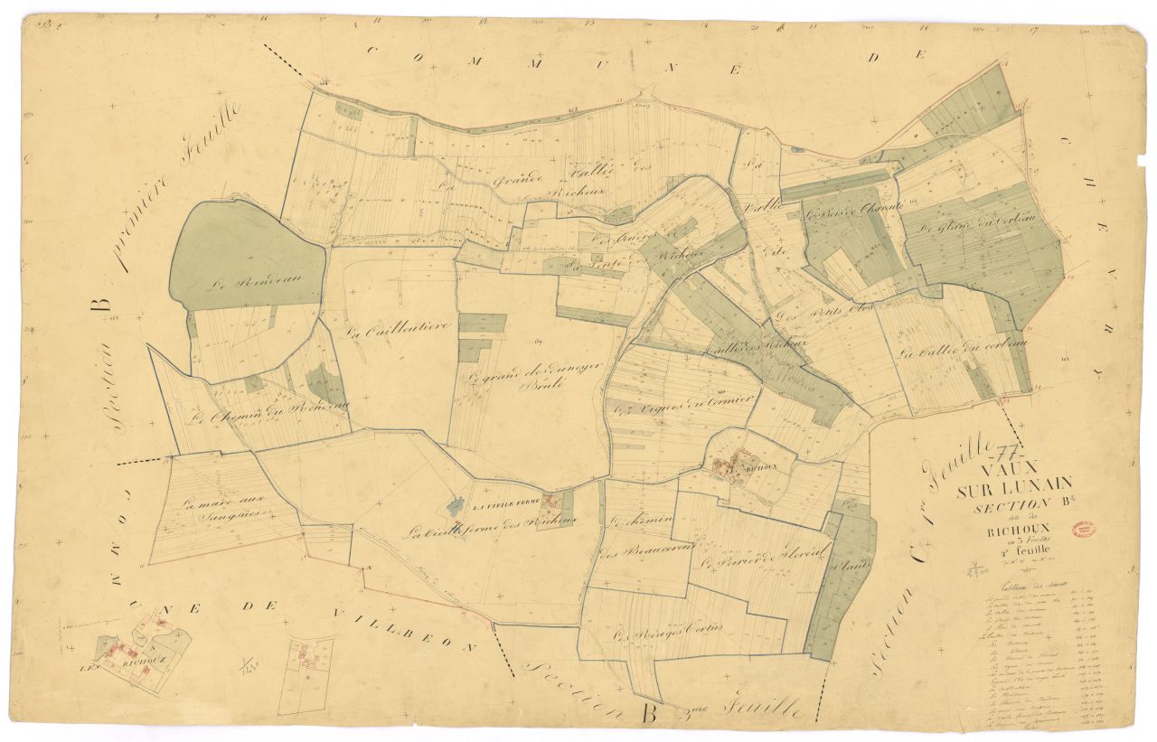 Section B dite de Richoux, en 3 feuilles, 2eme feuille