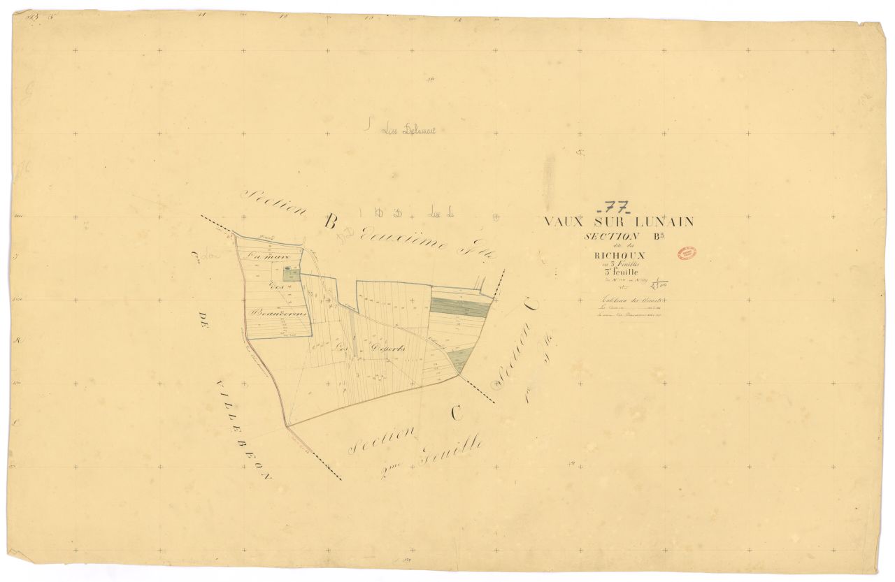 Section B dite de Richoux, en 3 feuilles, 3eme feuille