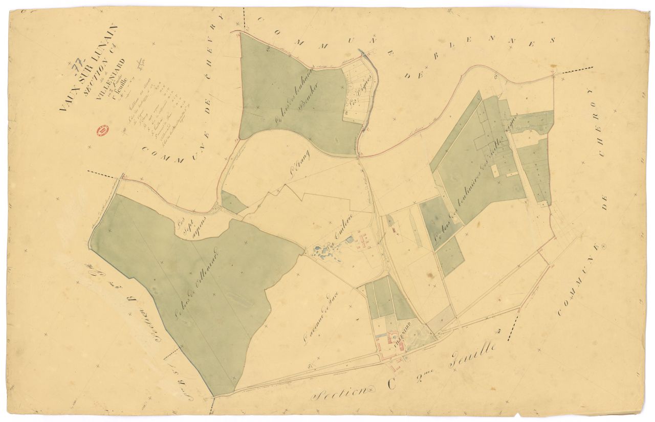 Section C dite de Villeniard, en 3 feuilles, 1ere feuille