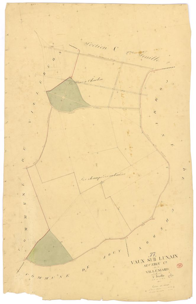 Section C dite de Villeniard, en 3 feuilles, 3eme feuille