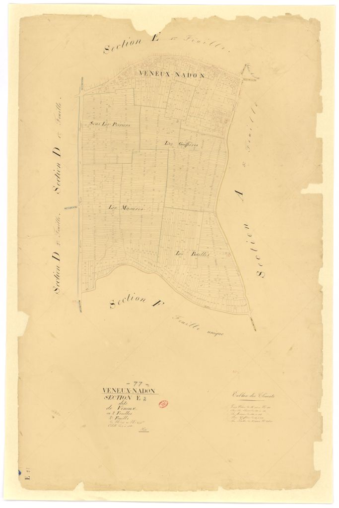 Section E dite de Veneux, en 2 feuilles, 2eme feuille