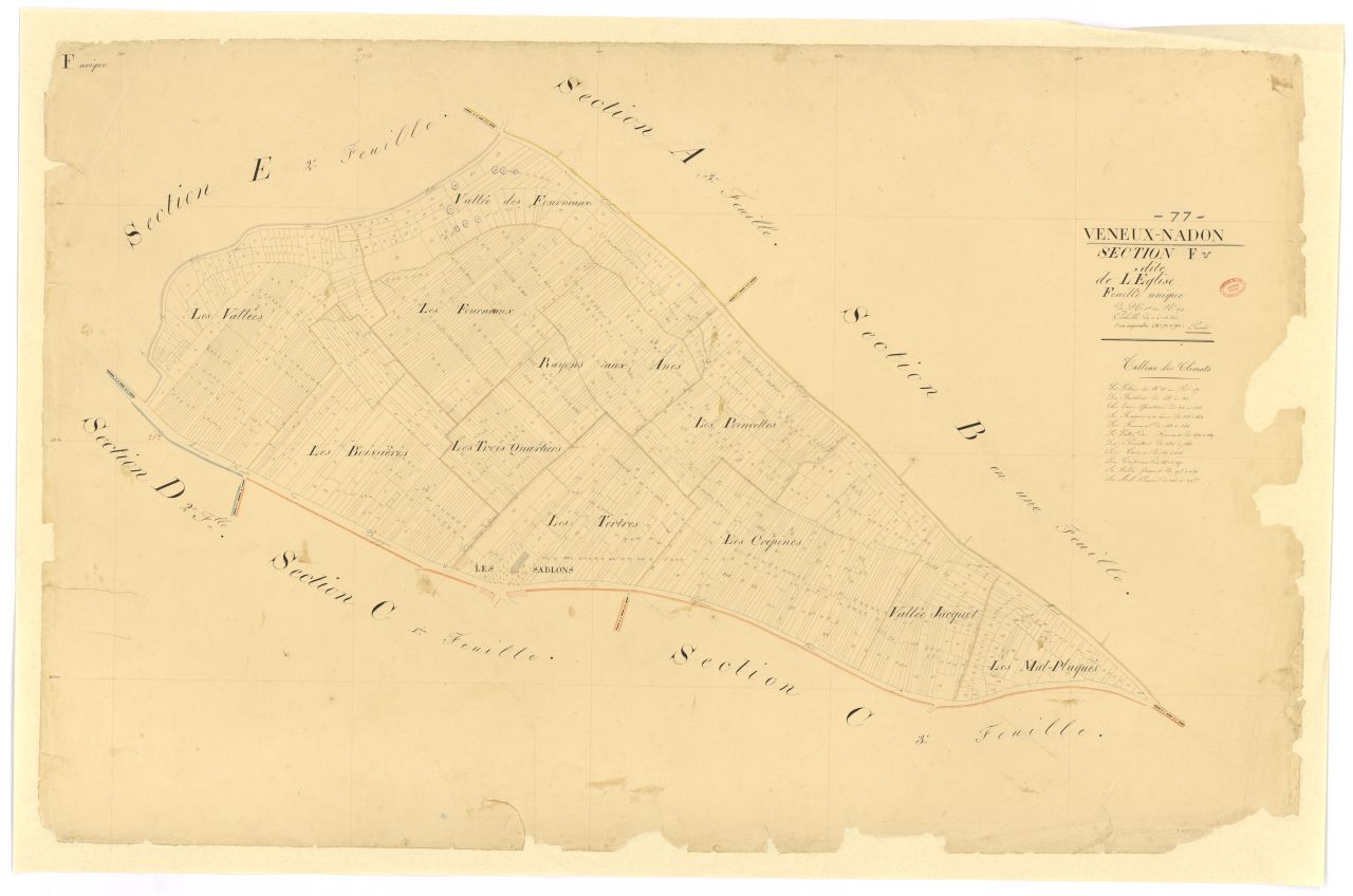 Section F dite de l'Eglise, feuille unique