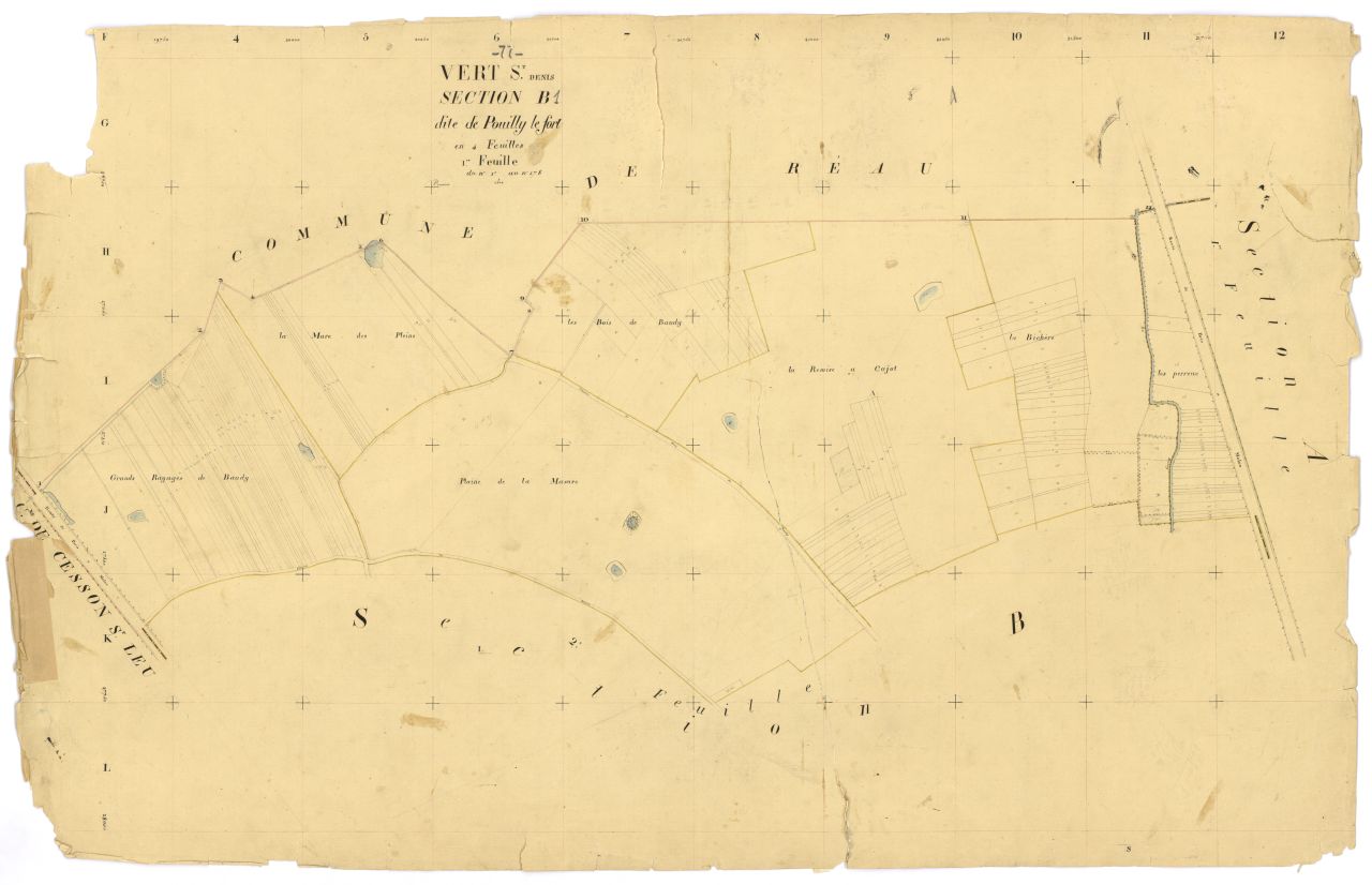 Section B dite de Pouilly-le-Fort, en 4 feuilles, 1ere feuille
