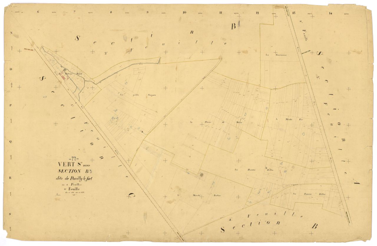 Section B dite de Pouilly-le-Fort, en 4 feuilles, 3eme feuille