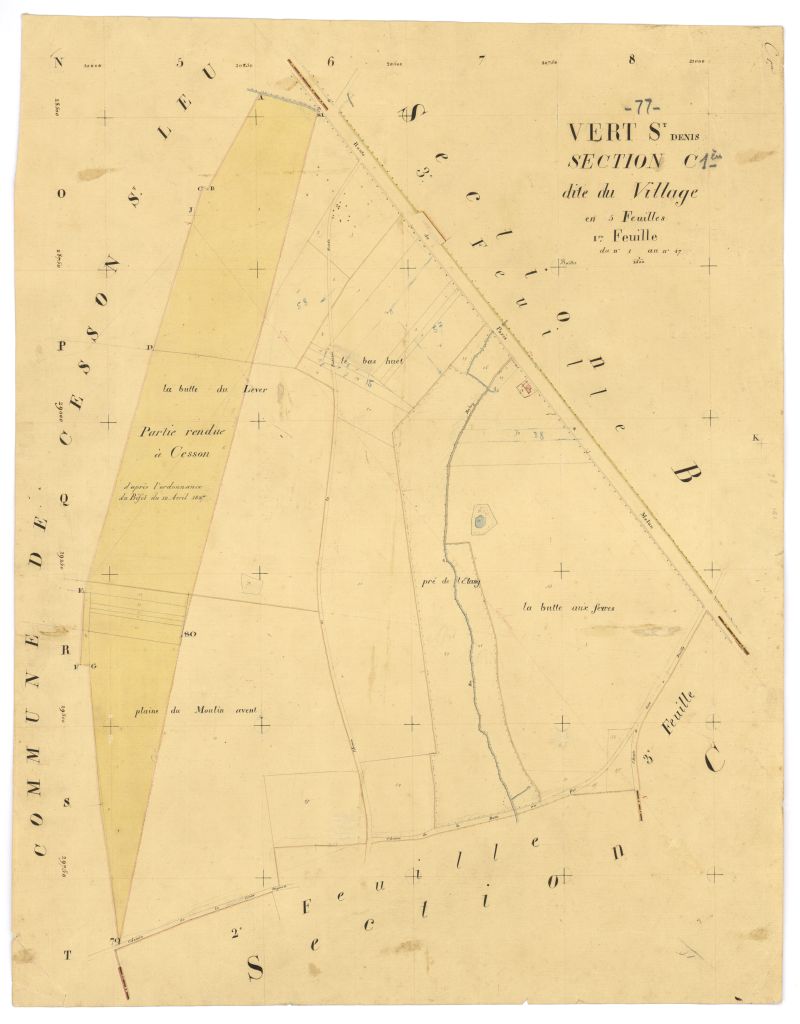 Section C dite du Village, en 5 feuilles, 1ere feuille