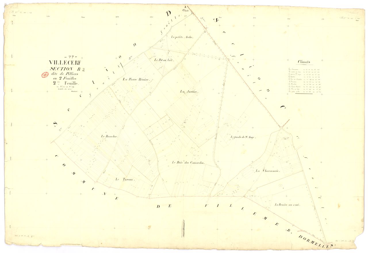 Section B dite de Pilliers, en 2 feuilles, 2eme feuille