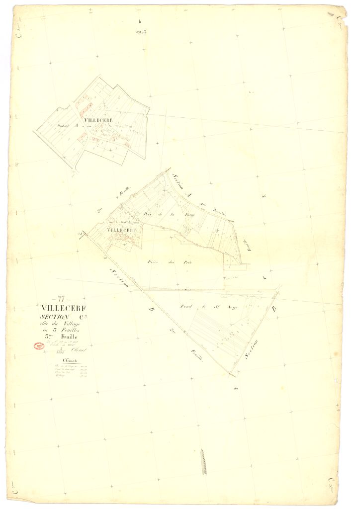 Section C dite du Village, en 3 feuilles, 3eme feuille