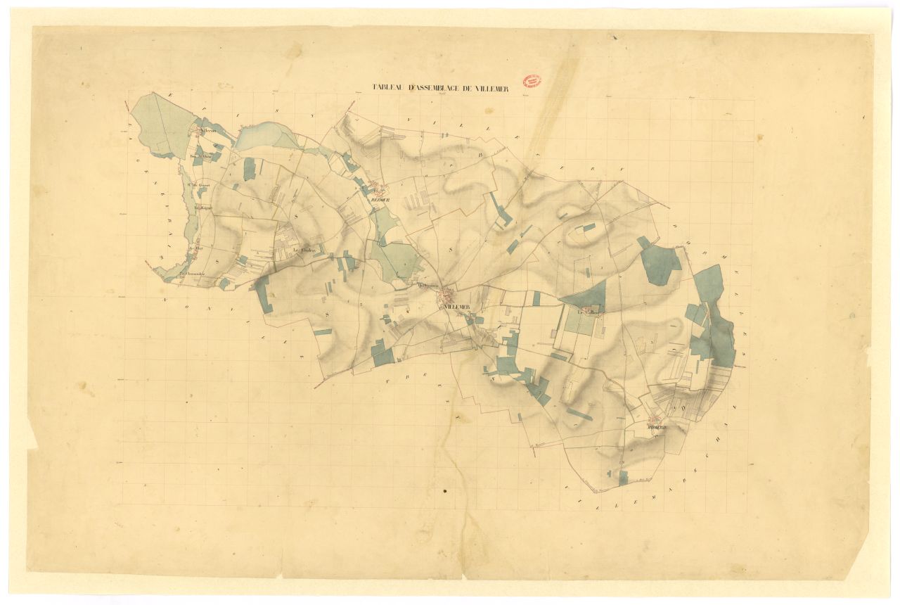 Tableau d'assemblage, 5 sections