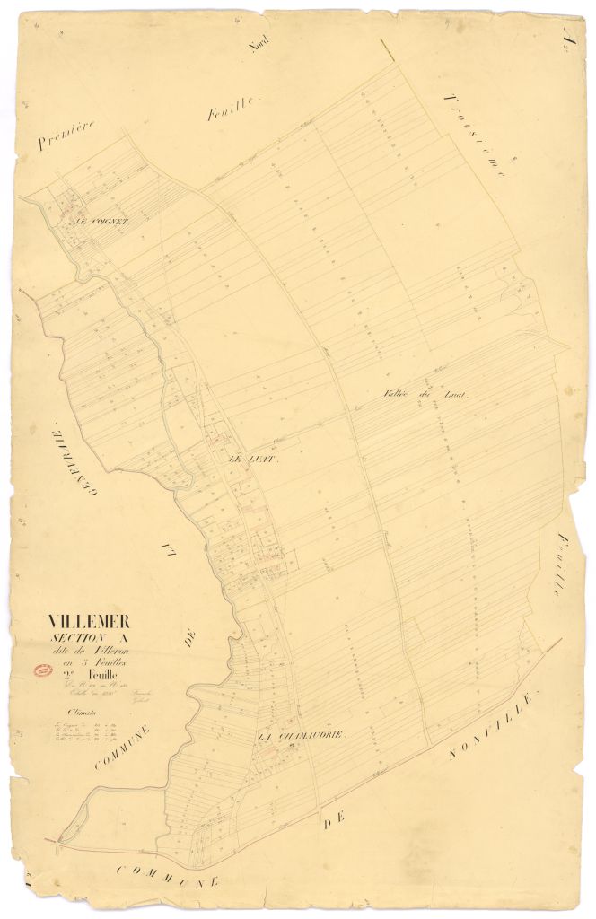 Section A dite de Villeron, en 3 feuilles, 2eme feuille