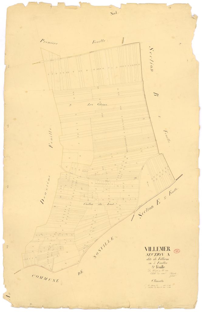 Section A dite de Villeron, en 3 feuilles, 3eme feuille