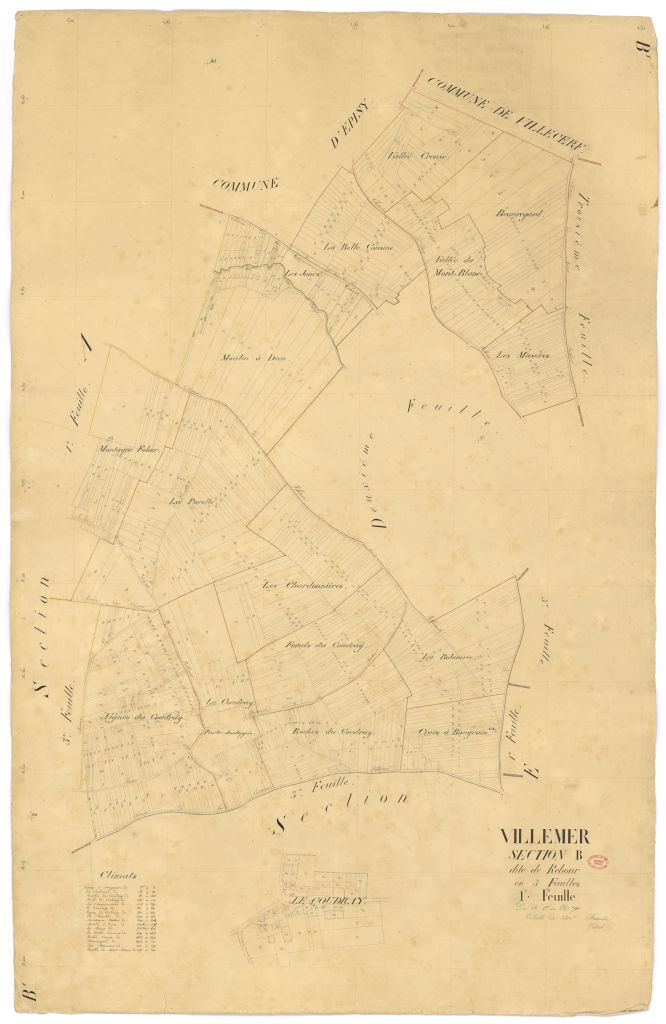 Section B dite de Rebour, en 3 feuilles, 1ere feuille