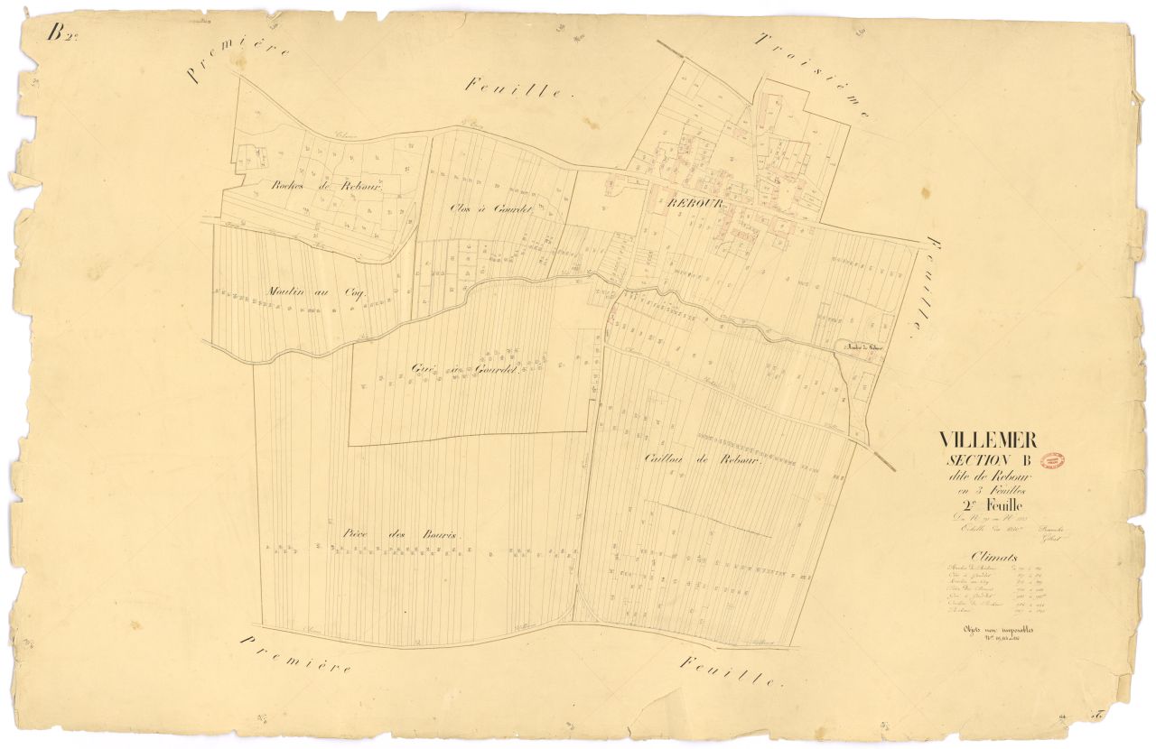 Section B dite de Rebour, en 3 feuilles, 2eme feuille