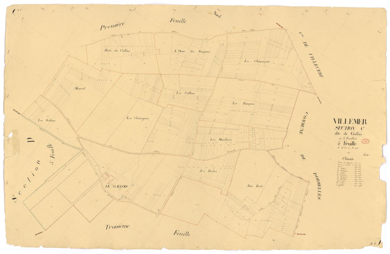 Section C dite de Gallois, en 3 feuilles, 2eme feuille