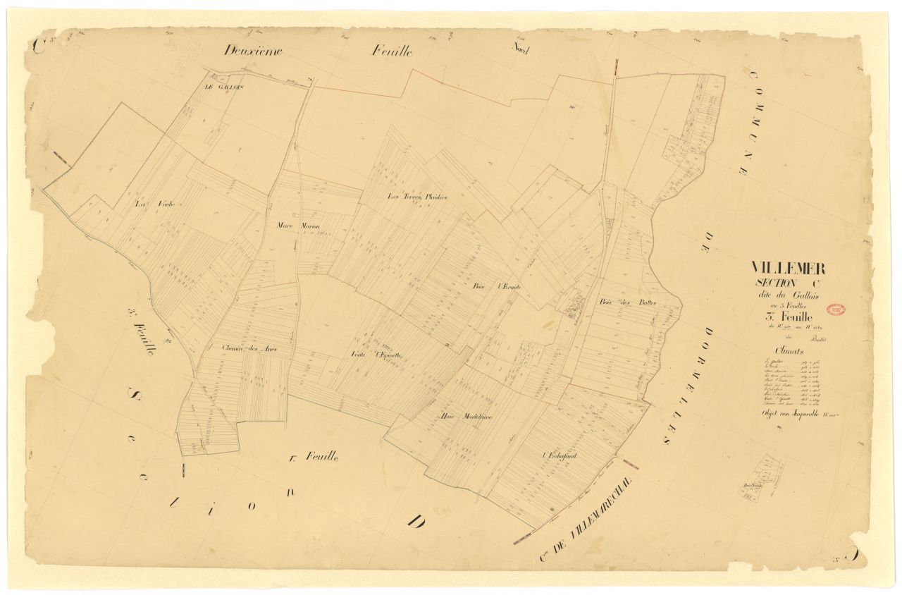 Section C dite de Gallois, en 3 feuilles, 3eme feuille