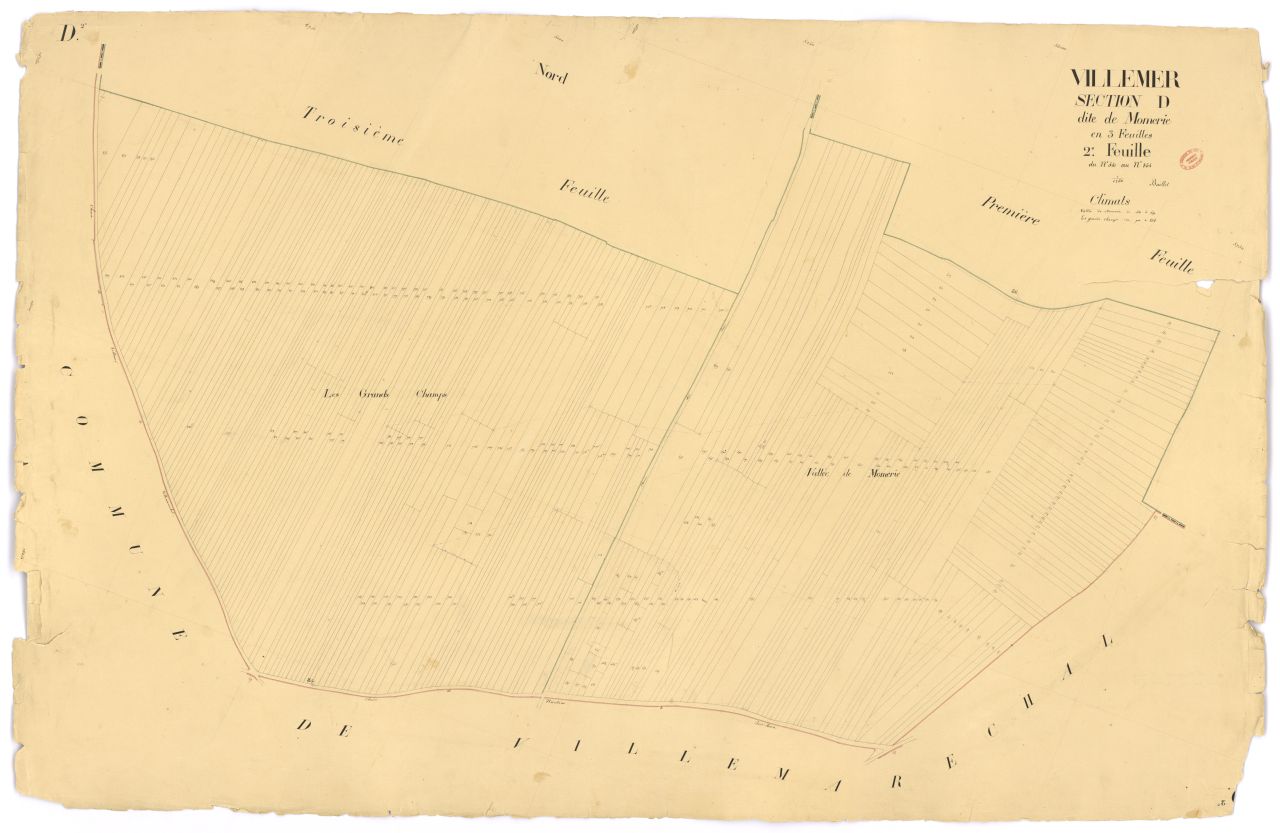 Section D dite de la M�merie, en 3 feuilles, 2eme feuille