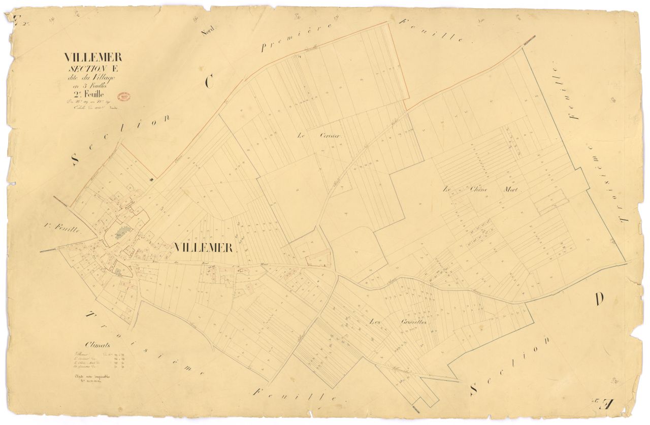 Section E dite du Village, en 3 feuilles, 2eme feuille