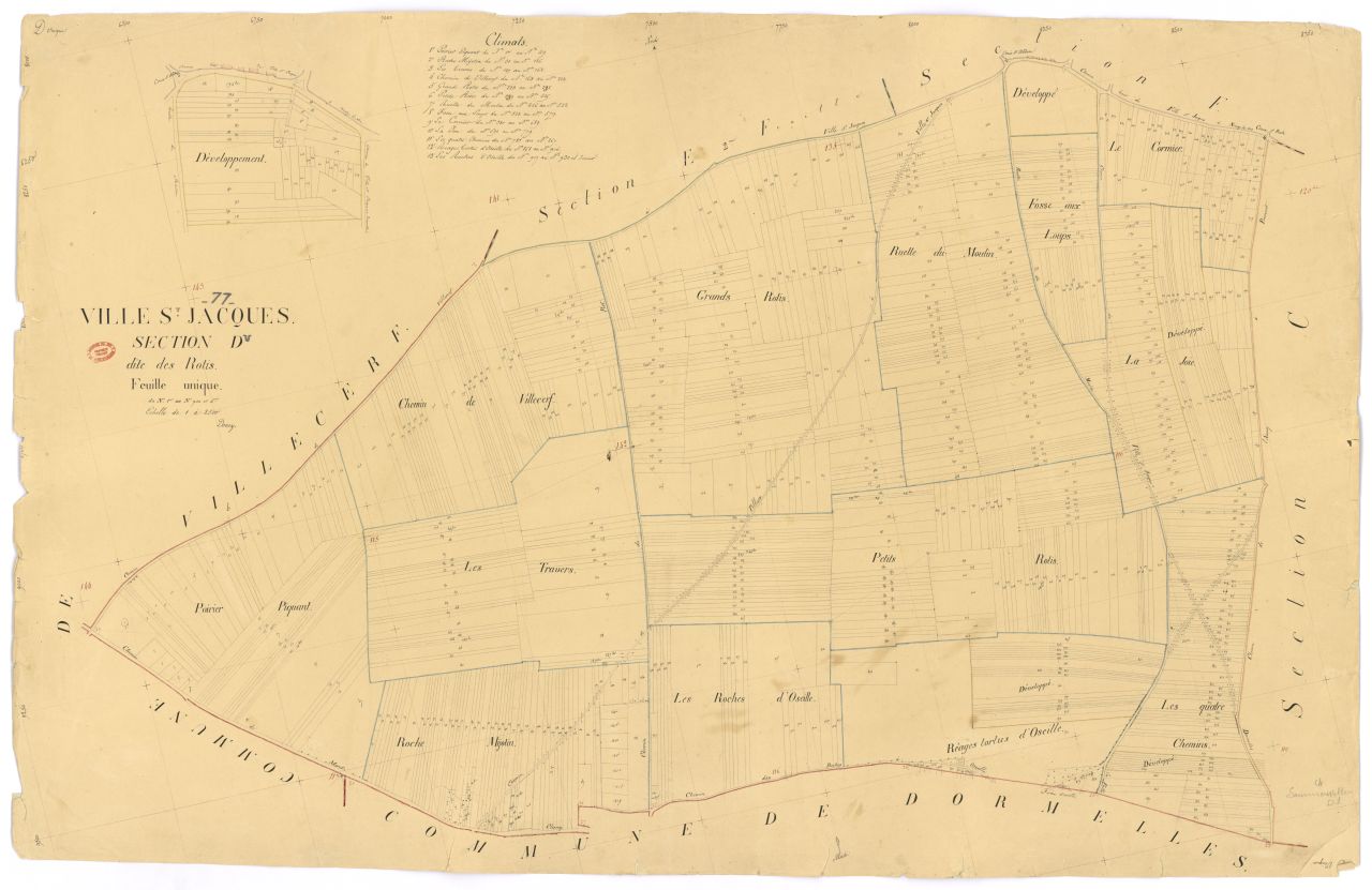 Section D dite des R�tis, feuille unique