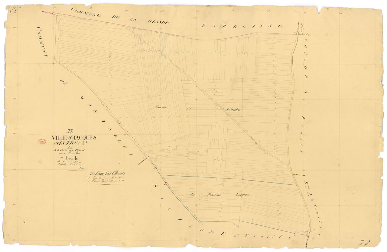 Section E dite de la Vall�e-aux-Pigeons, en 2 feuilles, 1ere feuille