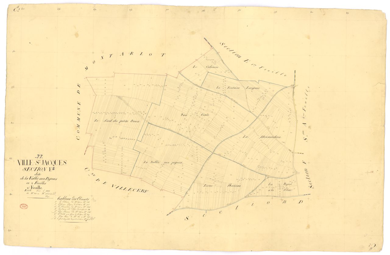 Section E dite de la Vall�e-aux-Pigeons, en 2 feuilles, 2eme feuille