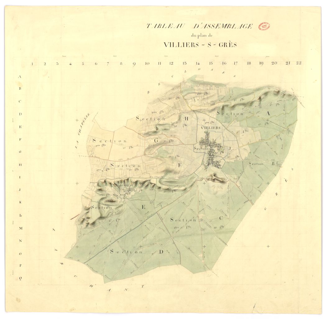 Tableau d'assemblage, 9 sections