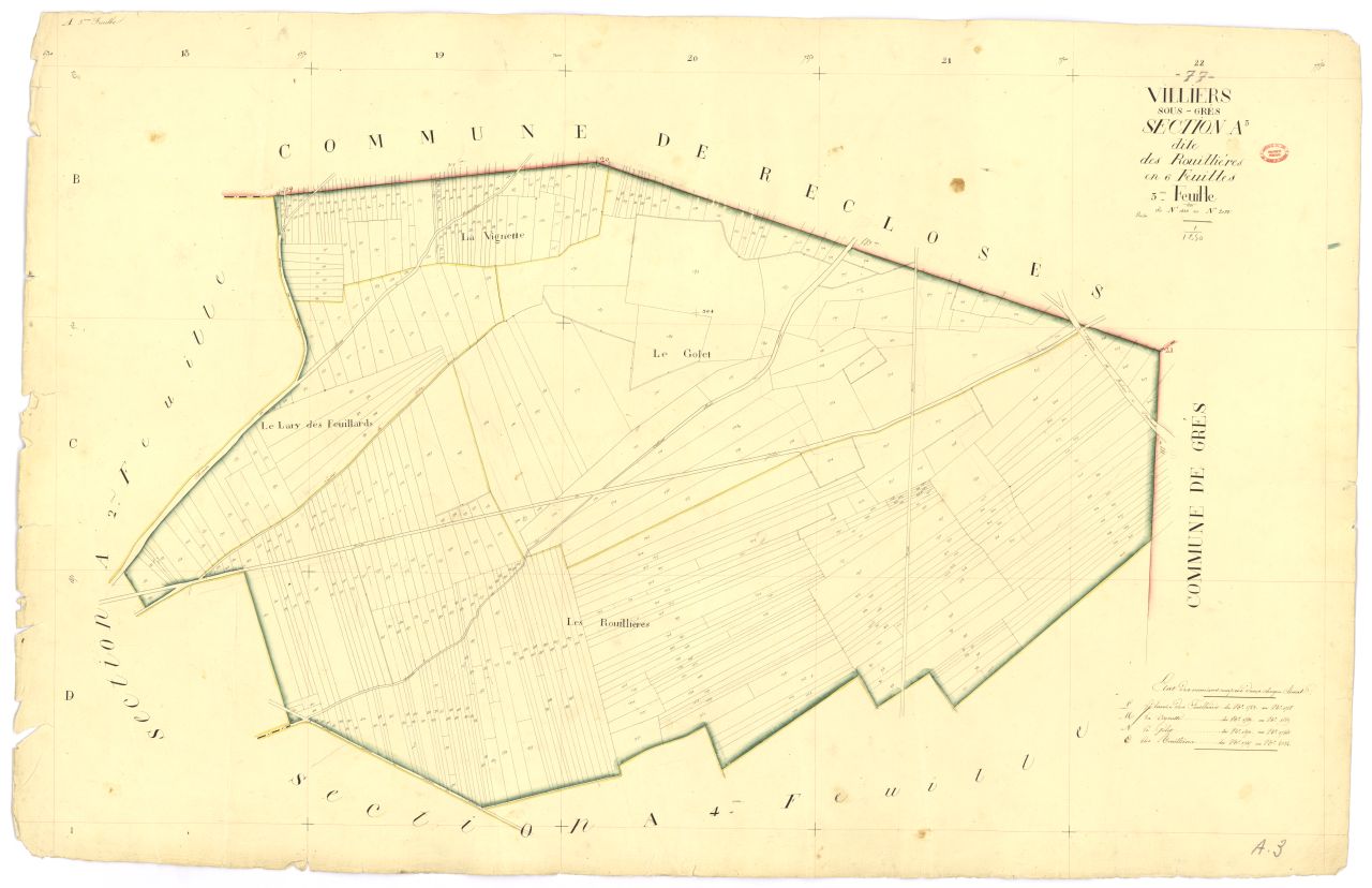 Section A dite de Rouillieres, en 6 feuilles, 3eme feuille