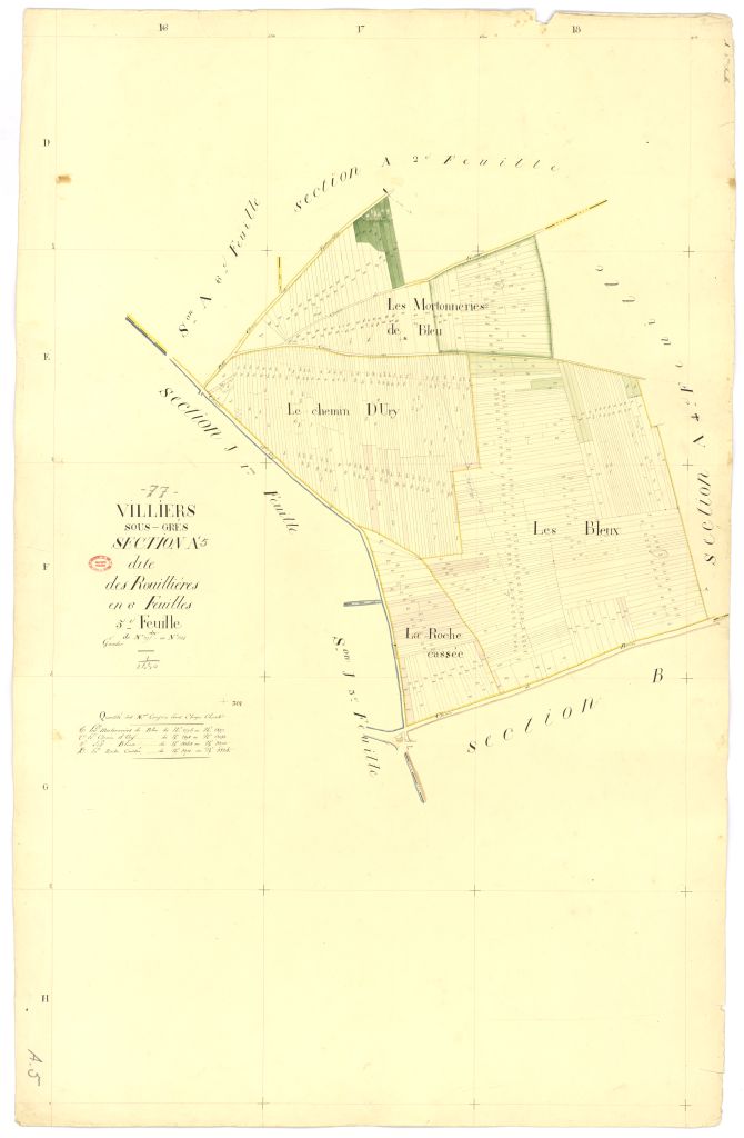 Section A dite de Rouillieres, en 6 feuilles, 5eme feuille