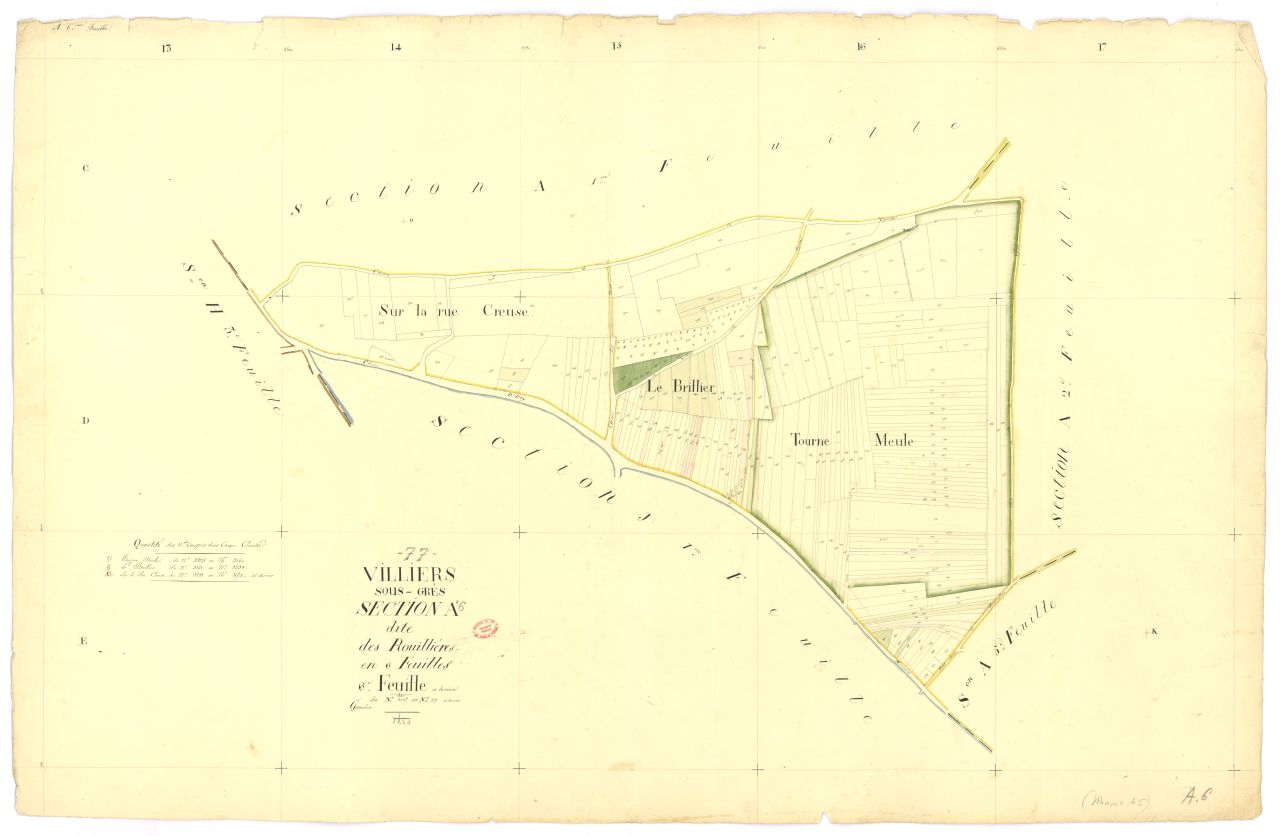 Section A dite de Rouillieres, en 6 feuilles, 6eme feuille