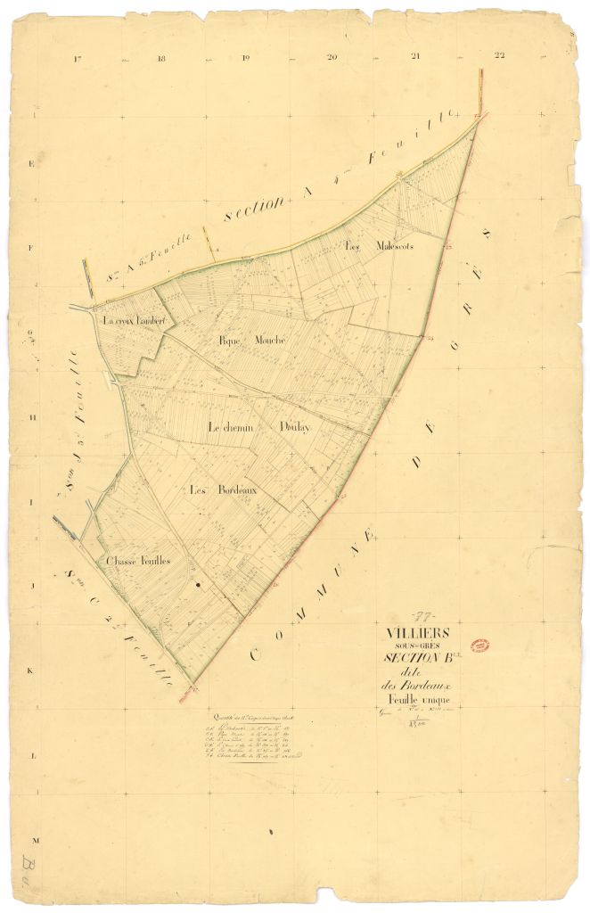 Section B dite de Bordeaux, feuille unique