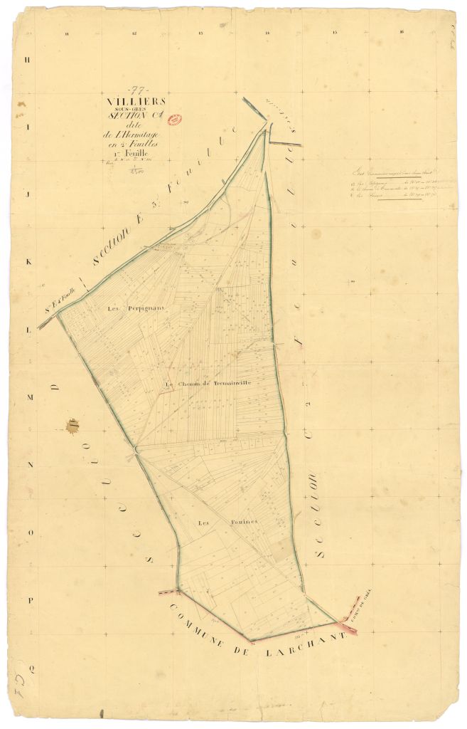 Section C dite de l'Hermitage, en 2 feuilles, 1ere feuille