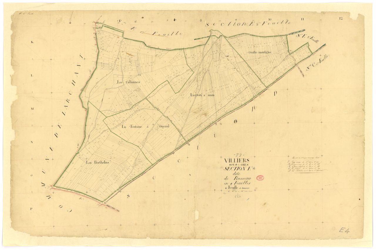 Section E dite de Busseau, en 4 feuilles, 4eme feuille