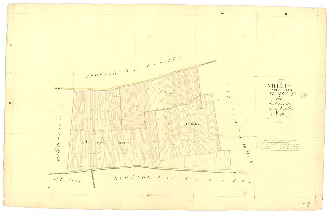 Section F dite de Grouettes, en 3 feuilles, 2eme feuille