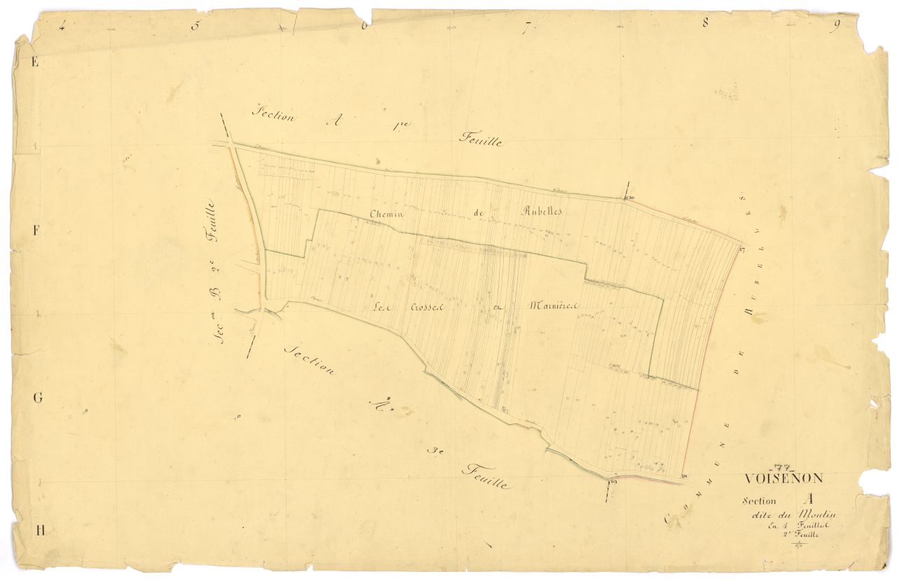 Section A dite du Moulin, en 4 feuilles, 2eme feuille