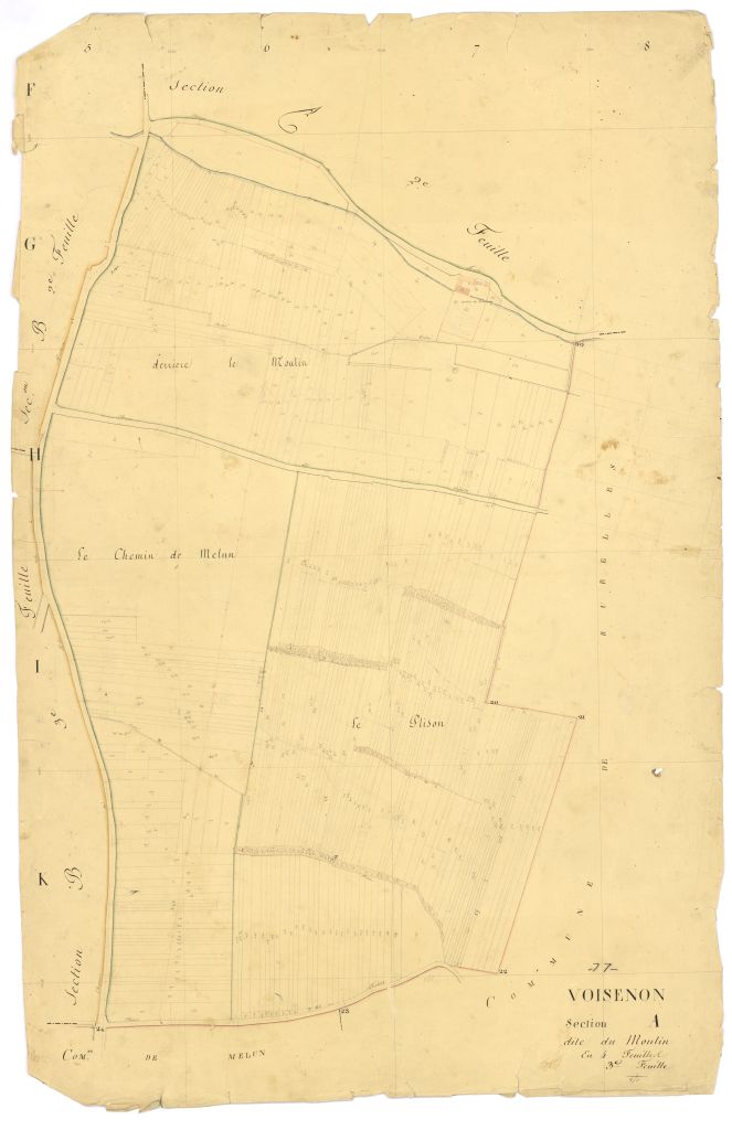 Section A dite du Moulin, en 4 feuilles, 3eme feuille