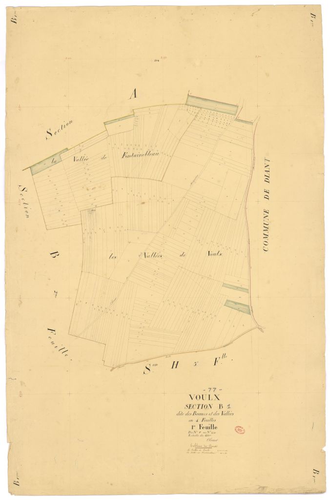Section B dite de Beauce et des Vall�es, en 4 feuilles, 1ere feuille