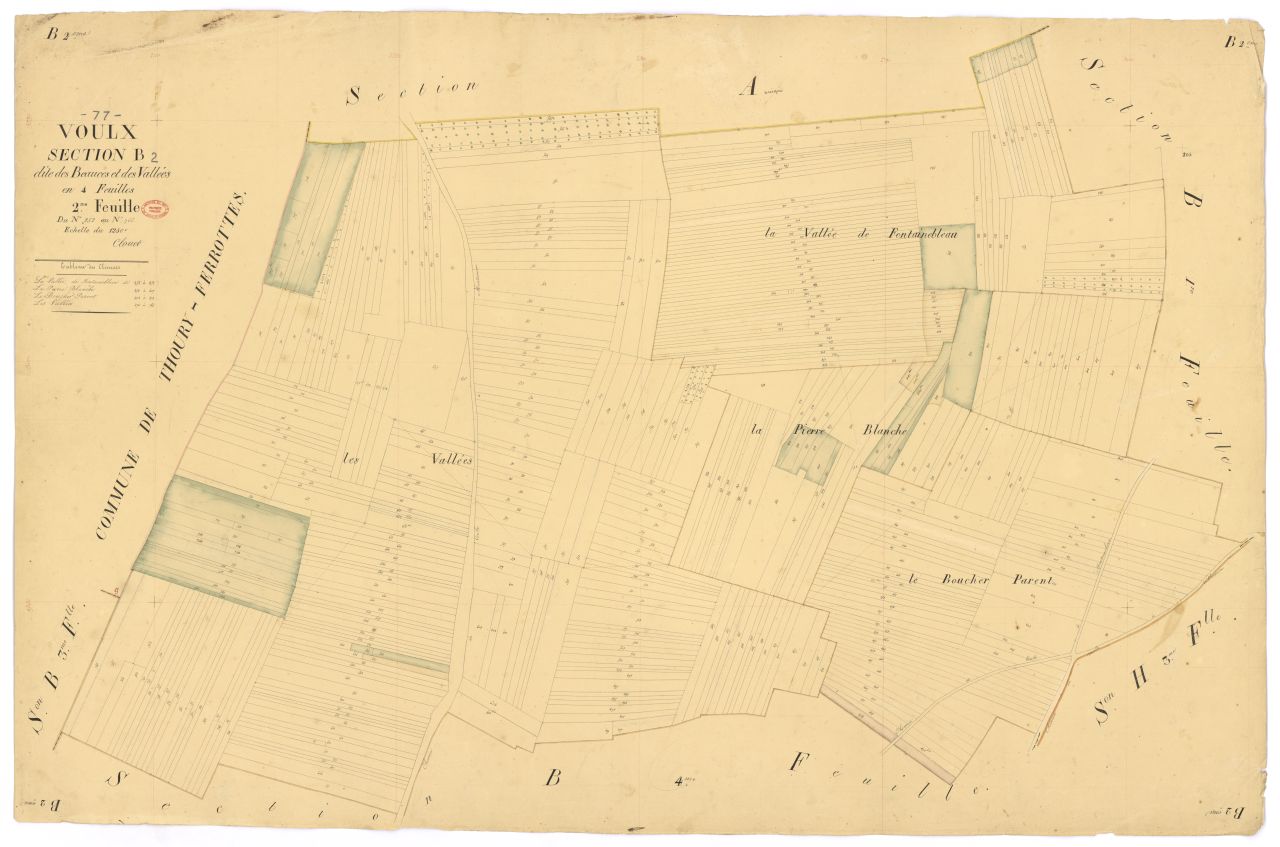 Section B dite de Beauce et des Vall�es, en 4 feuilles, 2eme feuille