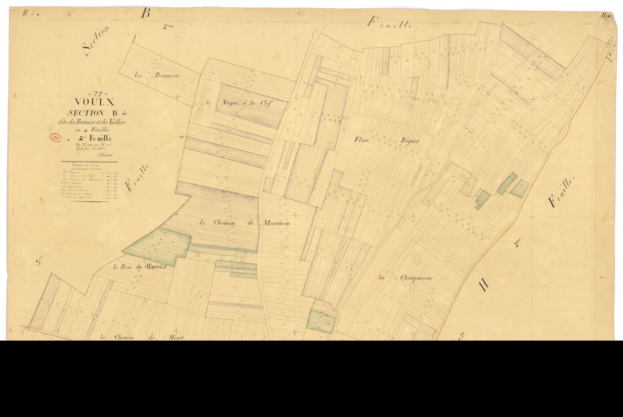 Section B dite de Beauce et des Vall�es, en 4 feuilles, 4eme feuille
