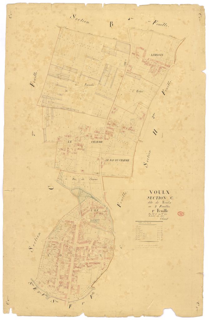 Section C dite de Voulx, en 2 feuilles, 1ere feuille