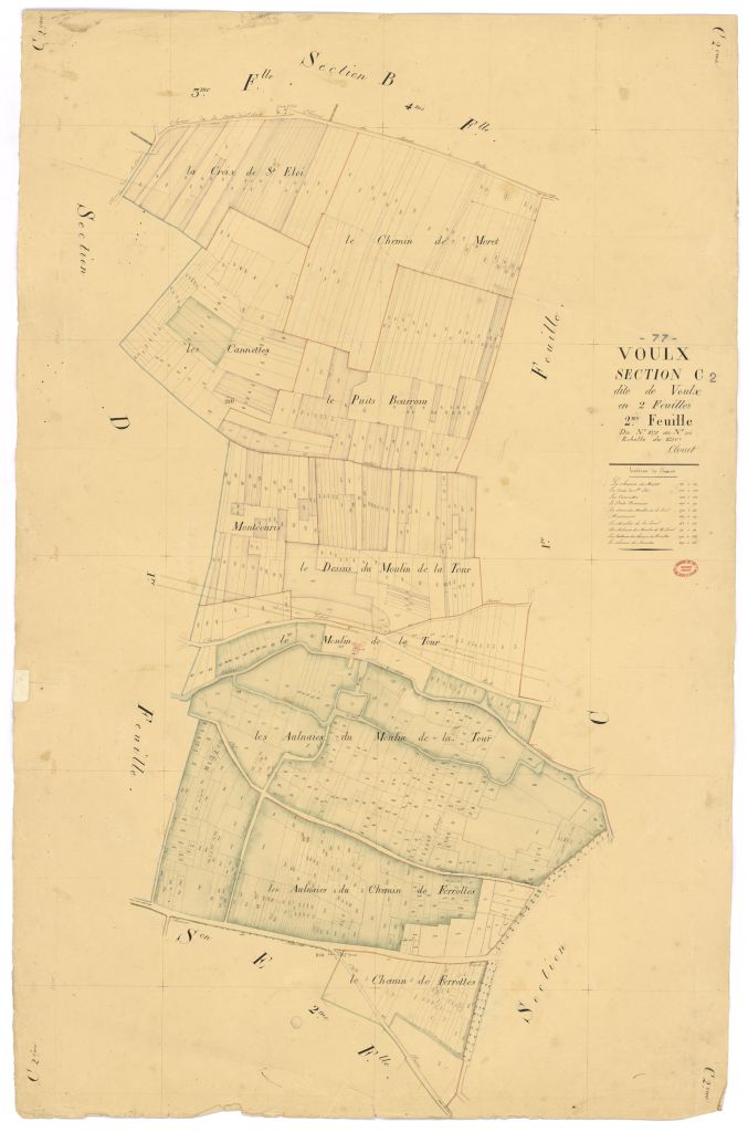 Section C dite de Voulx, en 2 feuilles, 2eme feuille