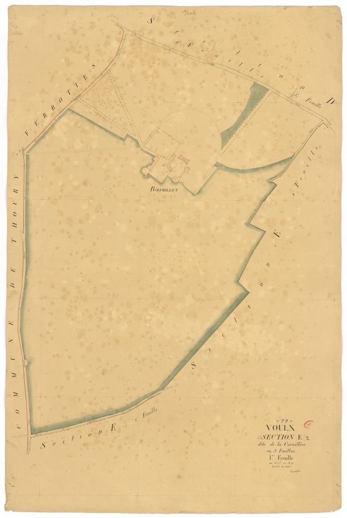 Section E dite de Cornilliere, en 5 feuilles, 1ere feuille