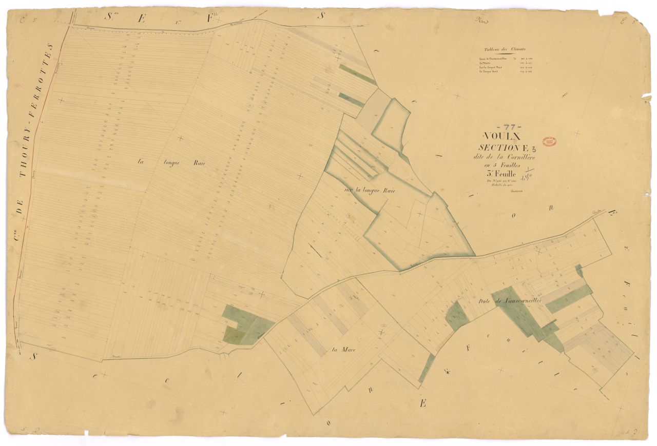 Section E dite de Cornilliere, en 5 feuilles, 3eme feuille